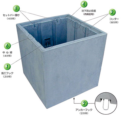 防雪柵用基礎枠